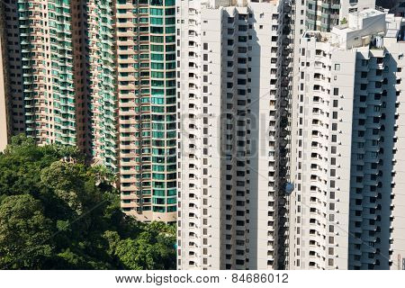 Hign density residential building in Hong Kong