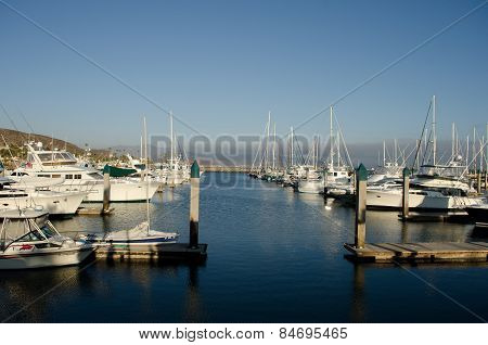 ENSENADA, BAJA CALIFORNIA, MEXICO- MARCH 21, 2015: View of a yacht club in a sunny day in Ensenada, Baja California, Mexico.