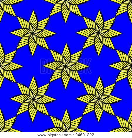Geometrical Ornamental Star, Symbol Of The Sun. Islan Star. Seamless Pattern. Colorful Vector Illust