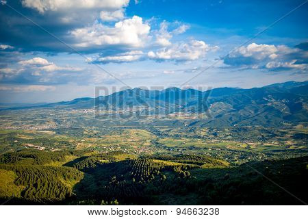 Macedonian landscape from Vodno mountain