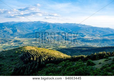 Macedonian landscape from Vodno mountain