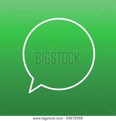Green phone handset in bubble icon.
