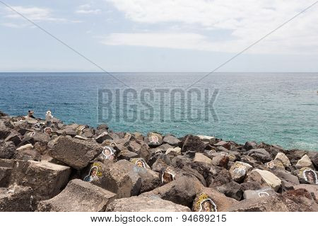 ocean, shore, horizon