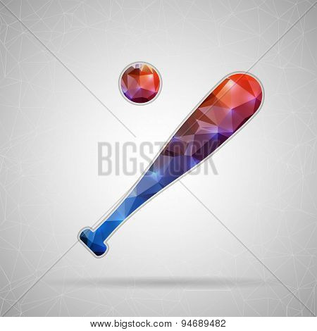 Abstract Creative concept vector icon of Baseball for Web and Mobile Applications isolated on backgr