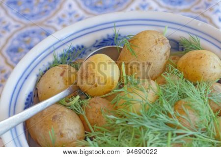 Potato And Dill In A Bowl