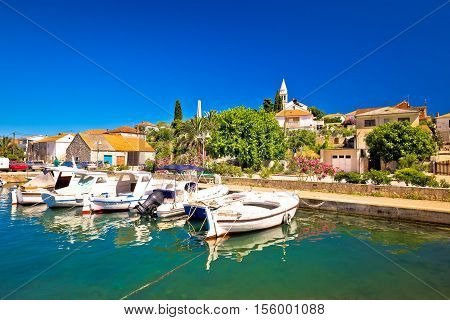 Town of Kali turquoise waterfront island of Ugljan Croatia