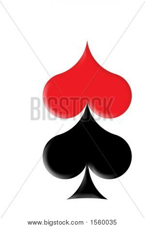 Corazón rojo y negro corazón