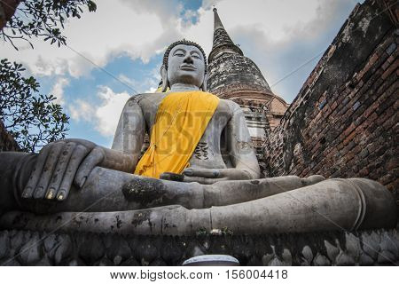 Wat Yai Chai Mongkhol Phra Nakhon Si Ayutthaya Thailand.