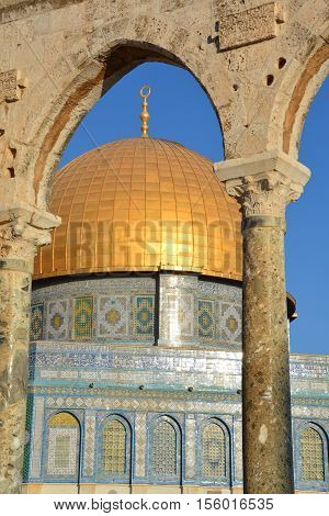 JERUSALEM ISRAEL 23 10 16: Temple Mount known as the the Noble Sanctuary of Jerusalem located in the Old City of Jerusalem, is one of the most important religious sites in the world.