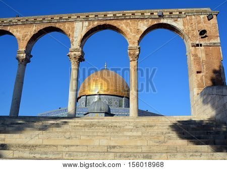 JERUSALEM ISRAEL 23 10 16: Temple Mount known as the the Noble Sanctuary of Jerusalem located in the Old City of Jerusalem, is one of the most important religious sites in the world.