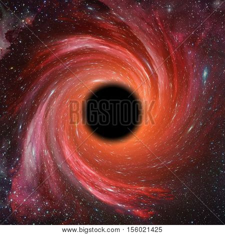 Black hole in space. Elements of this image furnished by NASA.