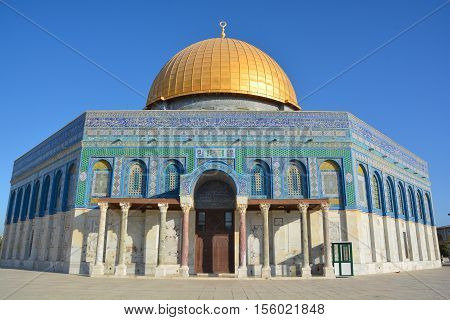 JERUSALEM ISRAEL 23 10 16: Temple Mount known as the the Noble Sanctuary of Jerusalem located in the Old City of Jerusalem, is one of the most important religious sites in the world.