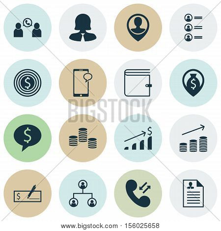 Set Of Human Resources Icons On Business Goal, Successful Investment And Job Applicants Topics. Edit