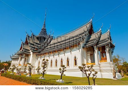 Bangkok, Thailand - December 30 2015: Sanphet Prasat Palace, One Of The Most Beautiful Ancient Thai
