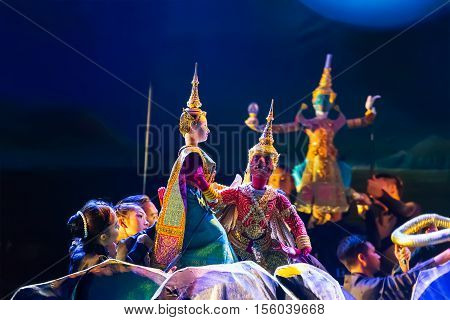 Bangkok, Thailand - January 16 2016: The Free Event Of The Making Of Thai Traditional Puppet And Sta