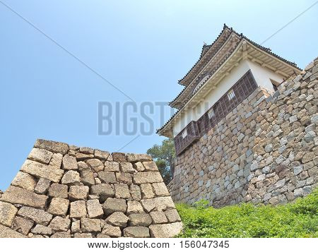 Marugame Castle, also known as Kameyama Castle is a Japanese castle in Marugame, Kagawa Prefecture, Japan. This castle is a hilltop castle and one of only 12 Japanese castles with the original keep.