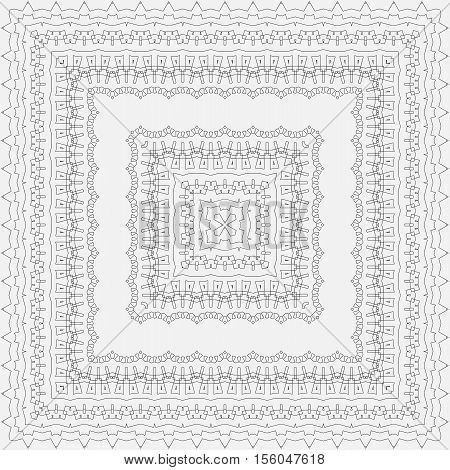Vector Square Design Template. Modern Decorative Pattern. Creative Intricate Background...
