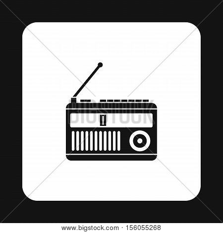 Radio receiver icon in simple style on a white background vector illustration
