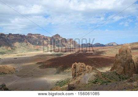 View of Ucanca valley at Teide National Park of Tenerife (Spain)