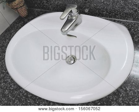 modern wash basin or sink in the bathroom