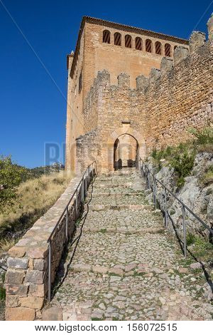 Entrance Of The Medieval Castle Of Alquezar
