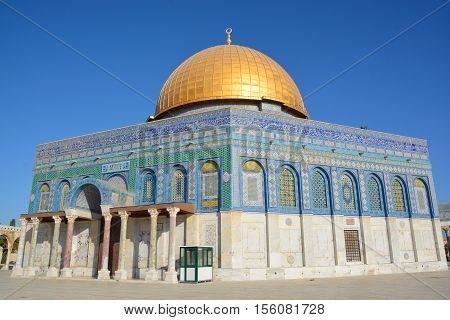JERUSALEM ISRAEL 23 10 16: Temple Mount known as the the Noble Sanctuary of Jerusalem located in the Old City of Jerusalem, is one of the most important religious sites in the world.