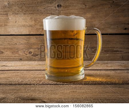 glass of beer. front view. background or texture