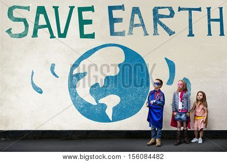 Earth Day Globe Icon Concept