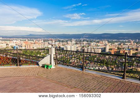 Krasnoyarsk Aerial Panoramic View