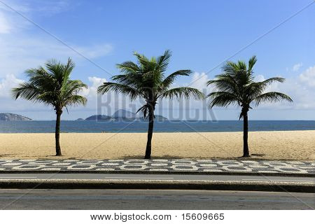 Vista da passagem da Ipanema Leblon, no Rio de Janeiro, Brasil em um dia de Verão.