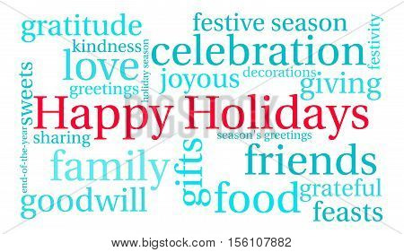 Happy Holidays Word Cloud