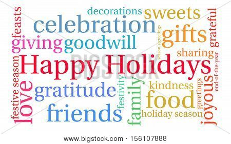 Happy Holidays Word Cloud