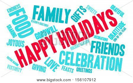 Happy Holidays Word Cloud