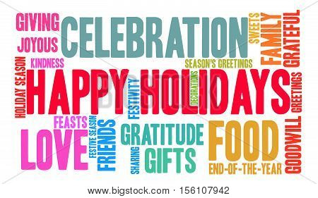 Happy Holidays Word Cloud