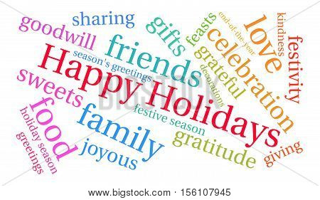 Happy Holidays Word Cloud