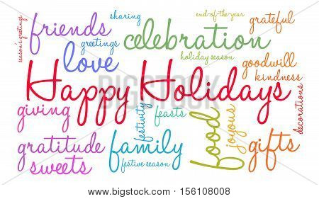 Happy Holidays Word Cloud