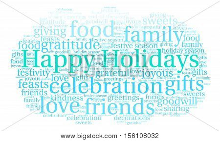 Happy Holidays Word Cloud