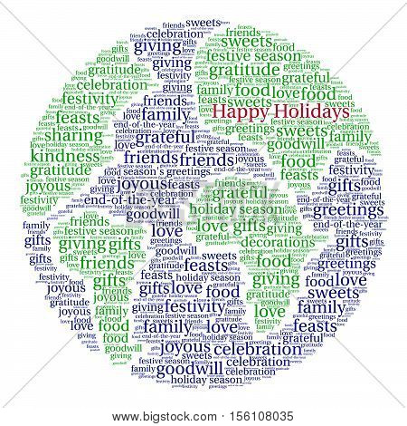 Happy Holidays Word Cloud