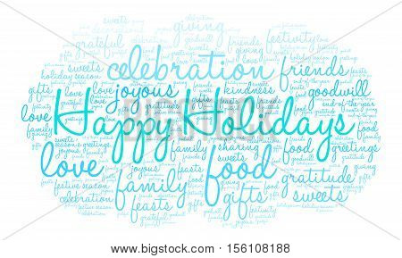 Happy Holidays Word Cloud