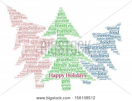 Happy Holidays Word Cloud