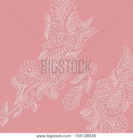 Vector background with pink buttrefly. Format eps10.