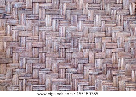 Texture or background of Thailand basketwork. In Closeup.