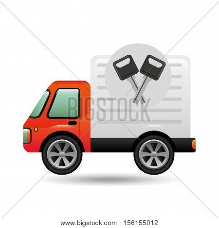 mini truck keys vehicle icon design vector illustration eps 10