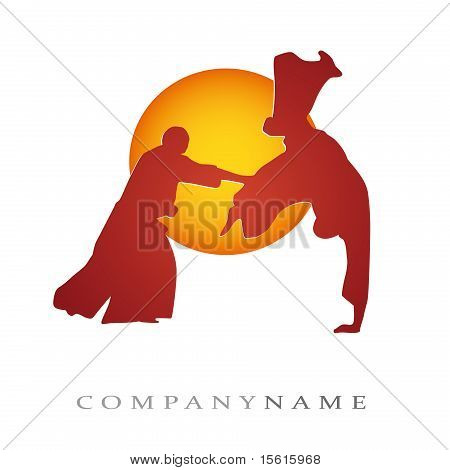 Illustrazione di Aikido In rosso