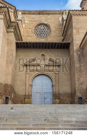 Entrance To The Cathedral In Barbastro
