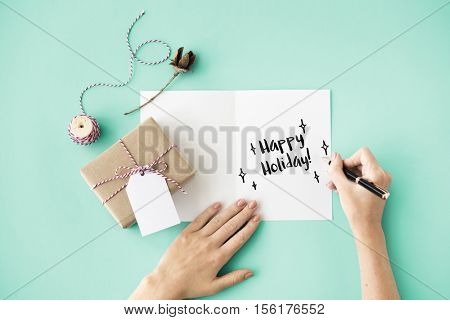 Best Wishes Happy Holiday Concept