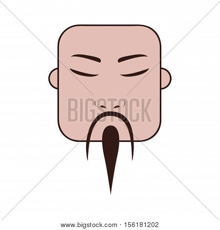 east asian man icon image vector illustration design