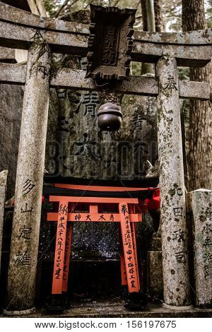 Little Torii For Prayer Write On Small Red Gates