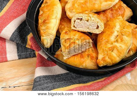 Russian Pirozhki Baked Patties With Meat And Eggs