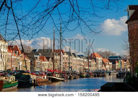 A view on the Thorbeckegracht in Zwolle, taken from the Pelserbrugje